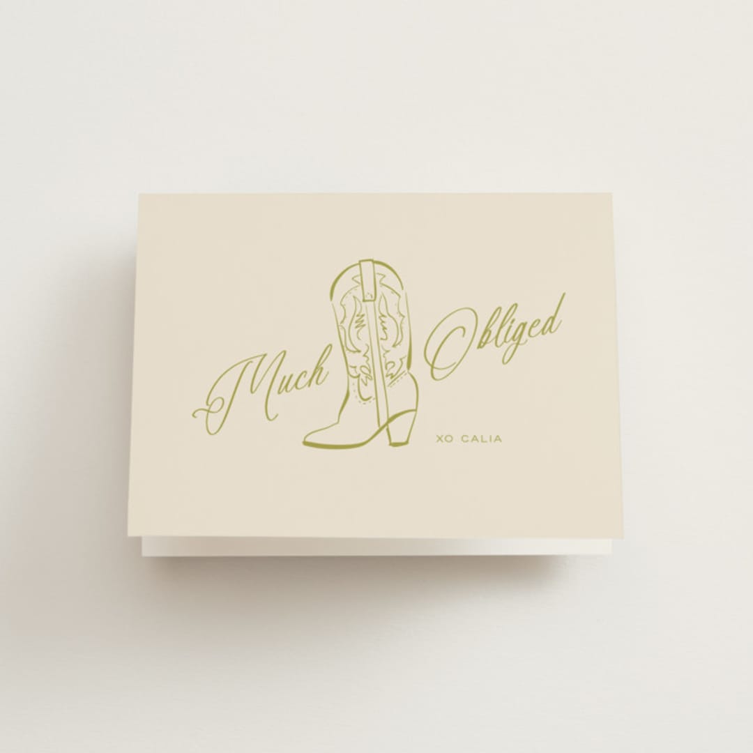 "Calia " - Bachelorette Party Thank You Cards in Caribbean Citrus by Ani Somi - Front