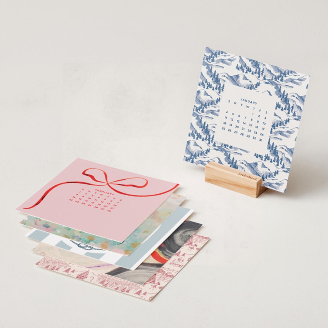 "Year of Art: 2026 Minted Desk Calendar" - Desk Calendars in Festive by Multiple Artists - Layout