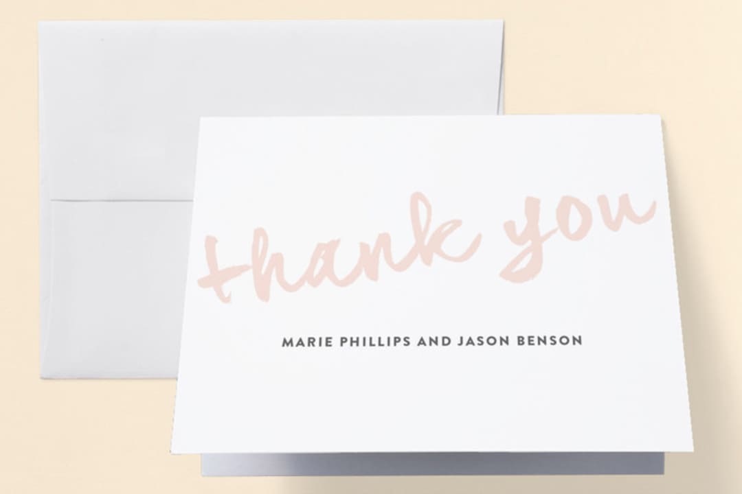 "Simply Sweet" - Engagement Party Thank You Cards in Cotton Candy by Roxy Cervantes - Front