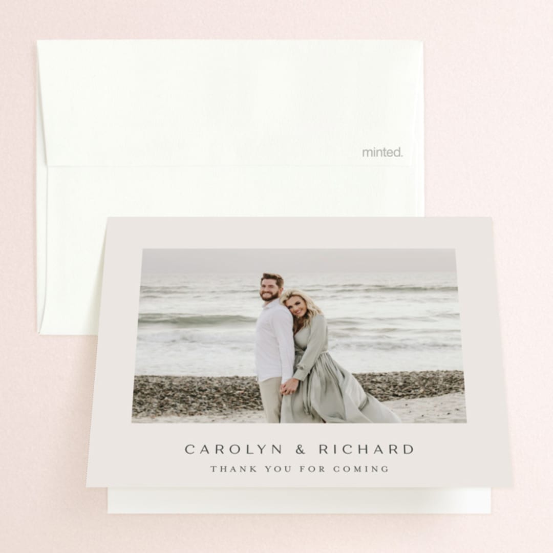 "nocturne" - Engagement Party Thank You Cards in Tan by chocomocacino - Front