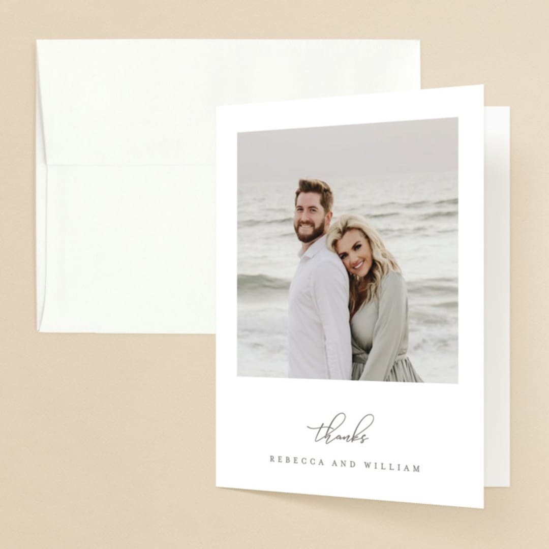 "Sausalito" - Engagement Party Thank You Cards in Cloud by Mansi Verma - Front