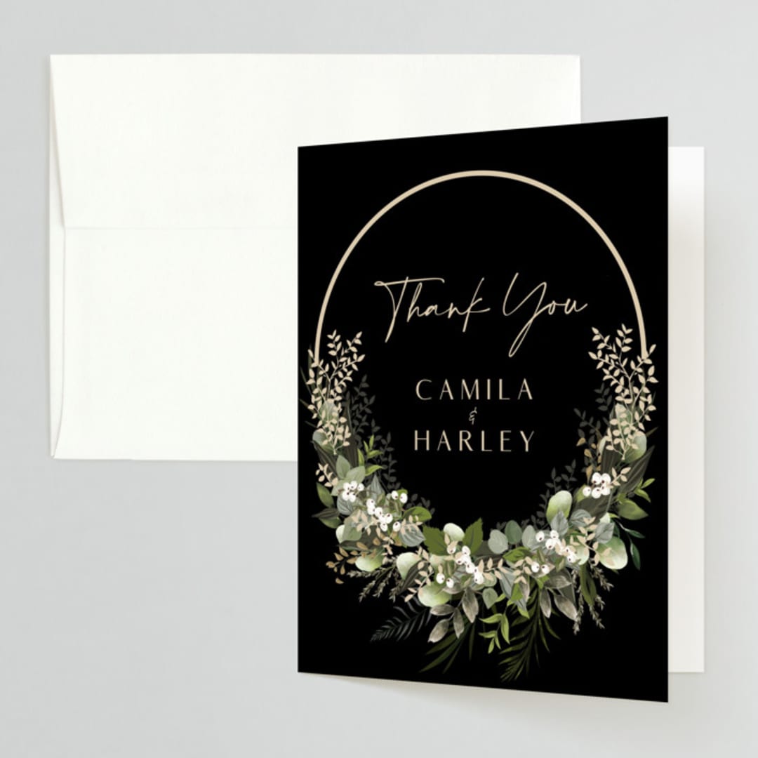 "Eternity" - Engagement Party Thank You Cards in Forest by Susan Moyal - Front
