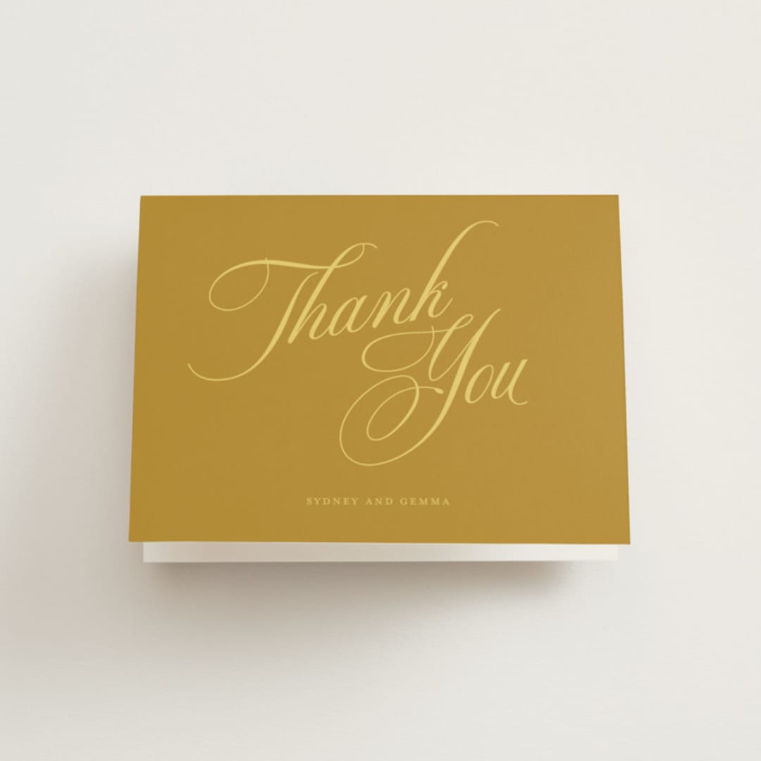 "Bloom" - Engagement Party Thank You Cards in Island Citrus by Morgan Kendall - Front