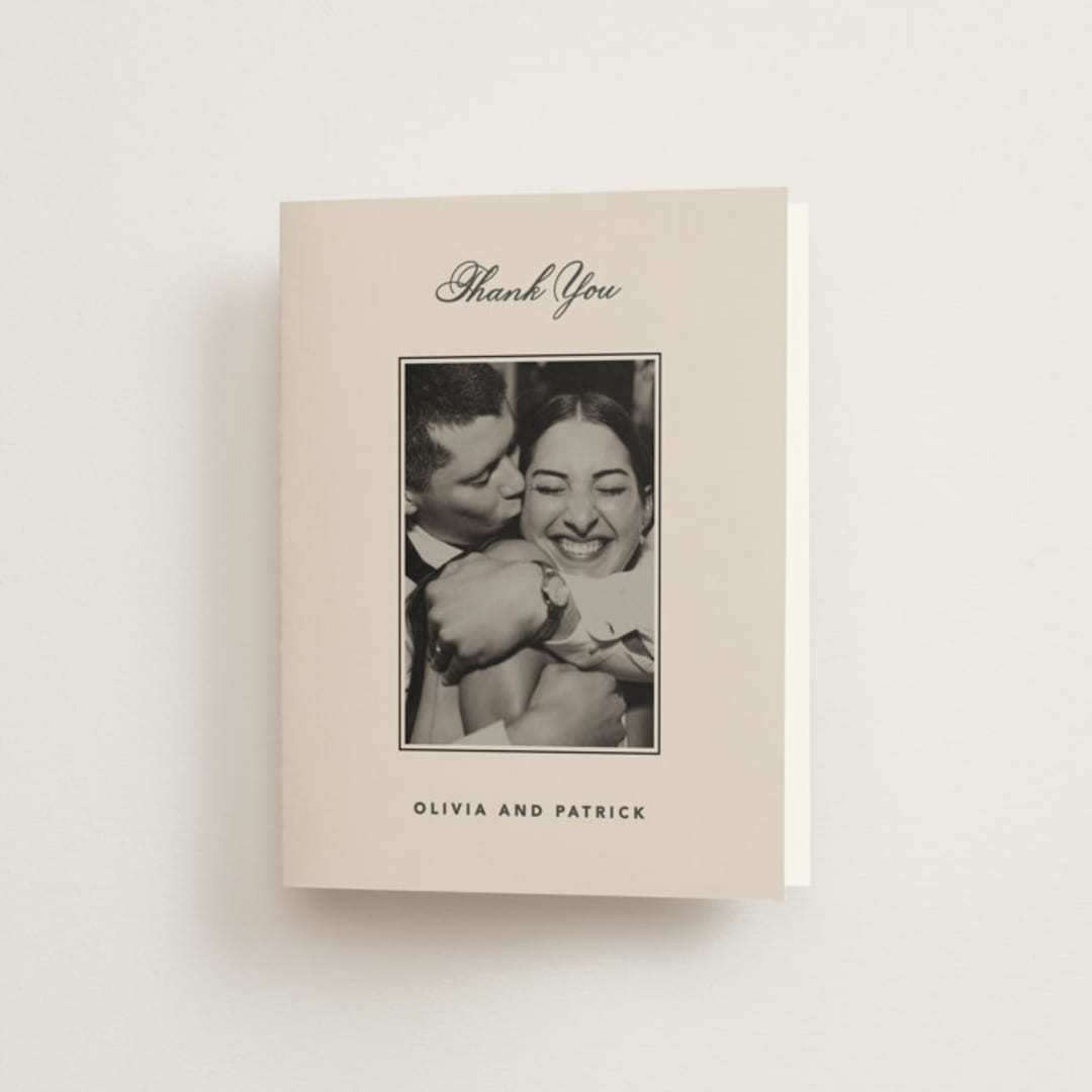 "Natty" - Engagement Party Thank You Cards in Dusty Rose by Creo Study - Front