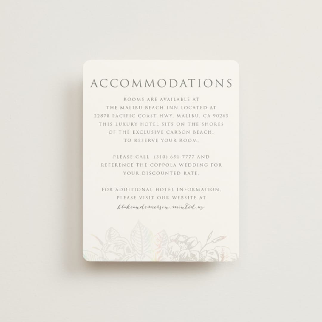 "Gilded Wildflowers" - Gloss-Press® Direction Cards in Cool Grey by Rochelle Renee - Front