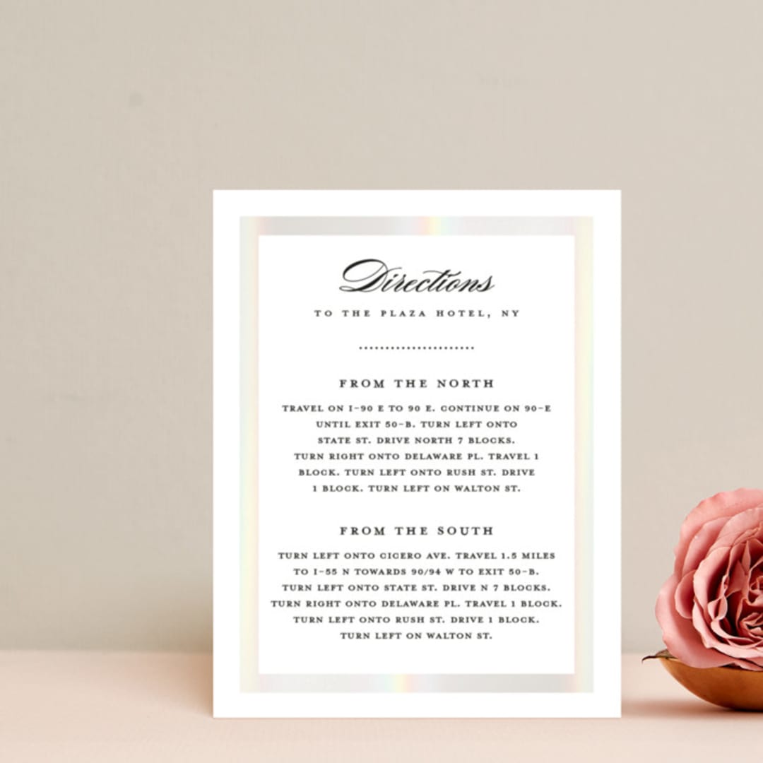 "Lasting love" - Gloss-Press® Direction Cards in Moonstone by Stacey Meacham - Front