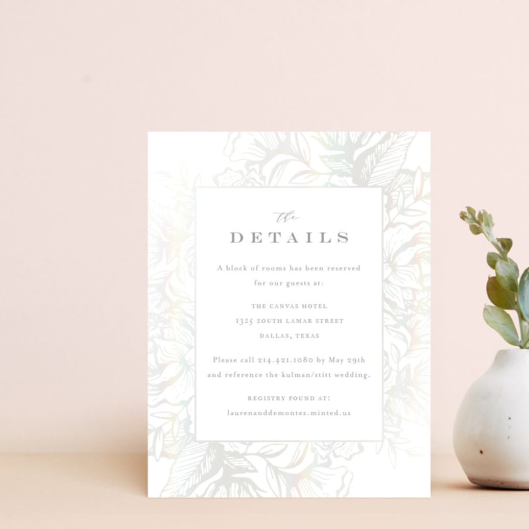 "Beautiful Bouquet" - Gloss-Press® Direction Cards in Cathedral by Jennifer Postorino - Front