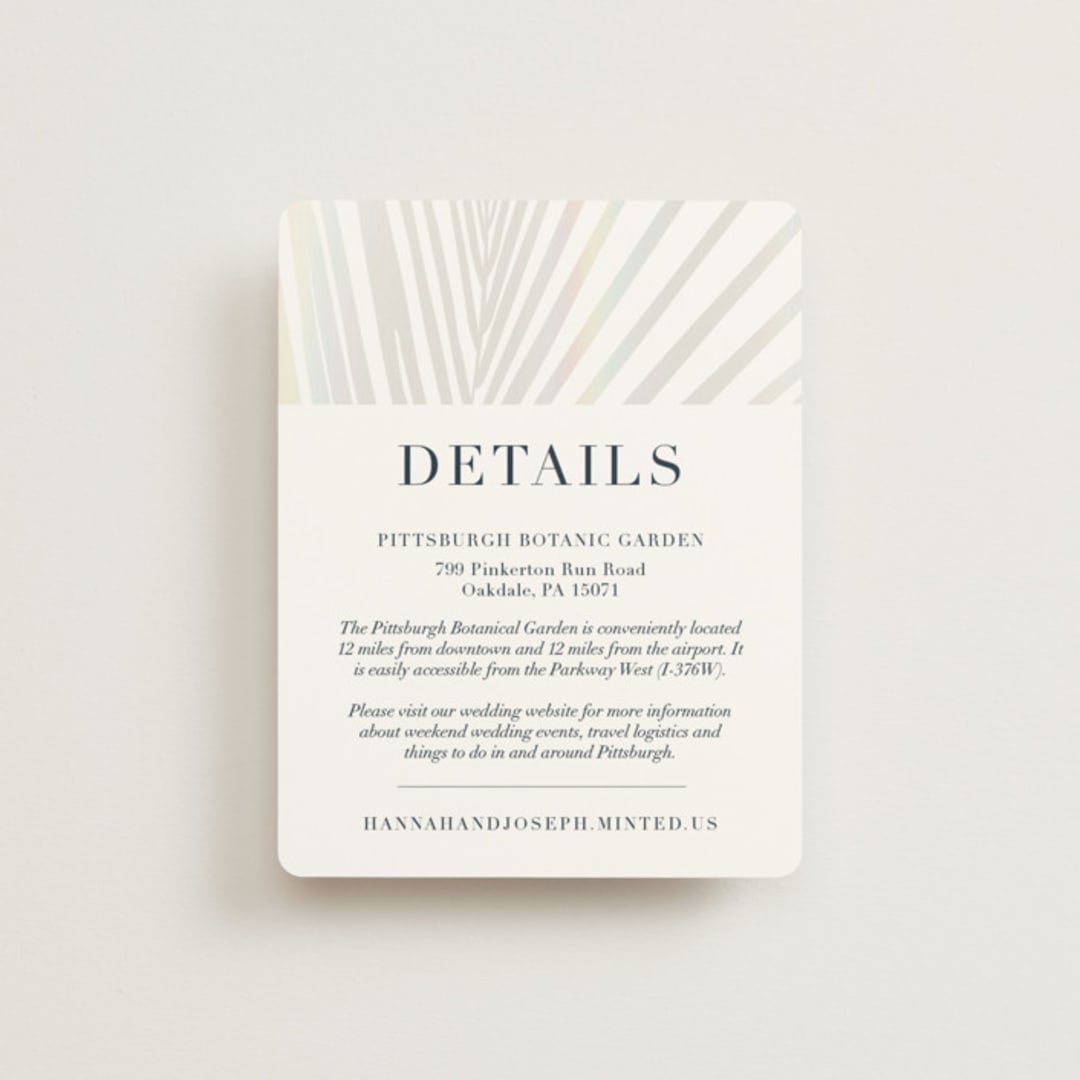 "Pristine" - Gloss-Press® Direction Cards in Pearl by Robin Ott - Front