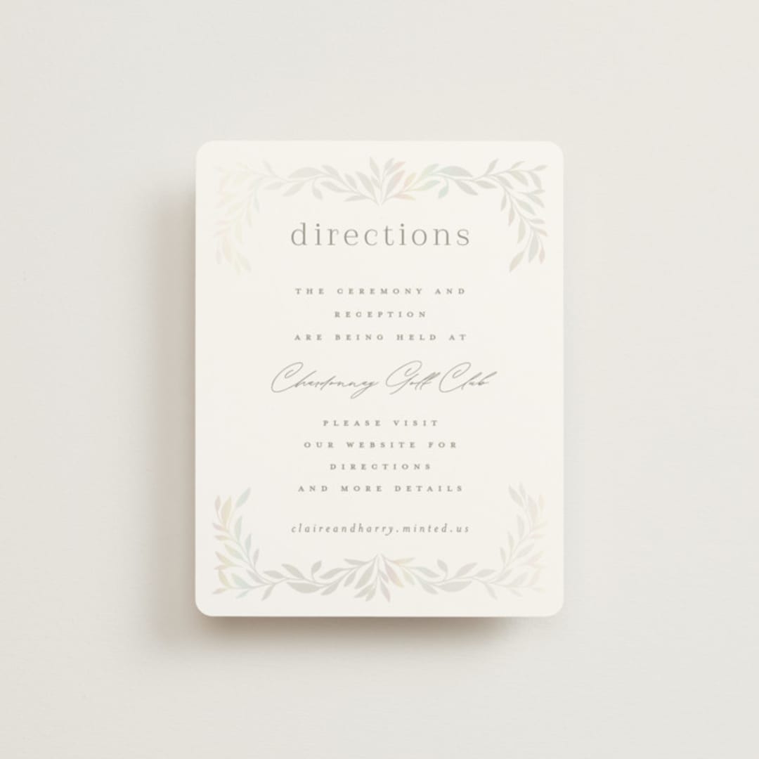 "Clarity" - Gloss-Press® Direction Cards in Cloud by Ana Sharpe - Front