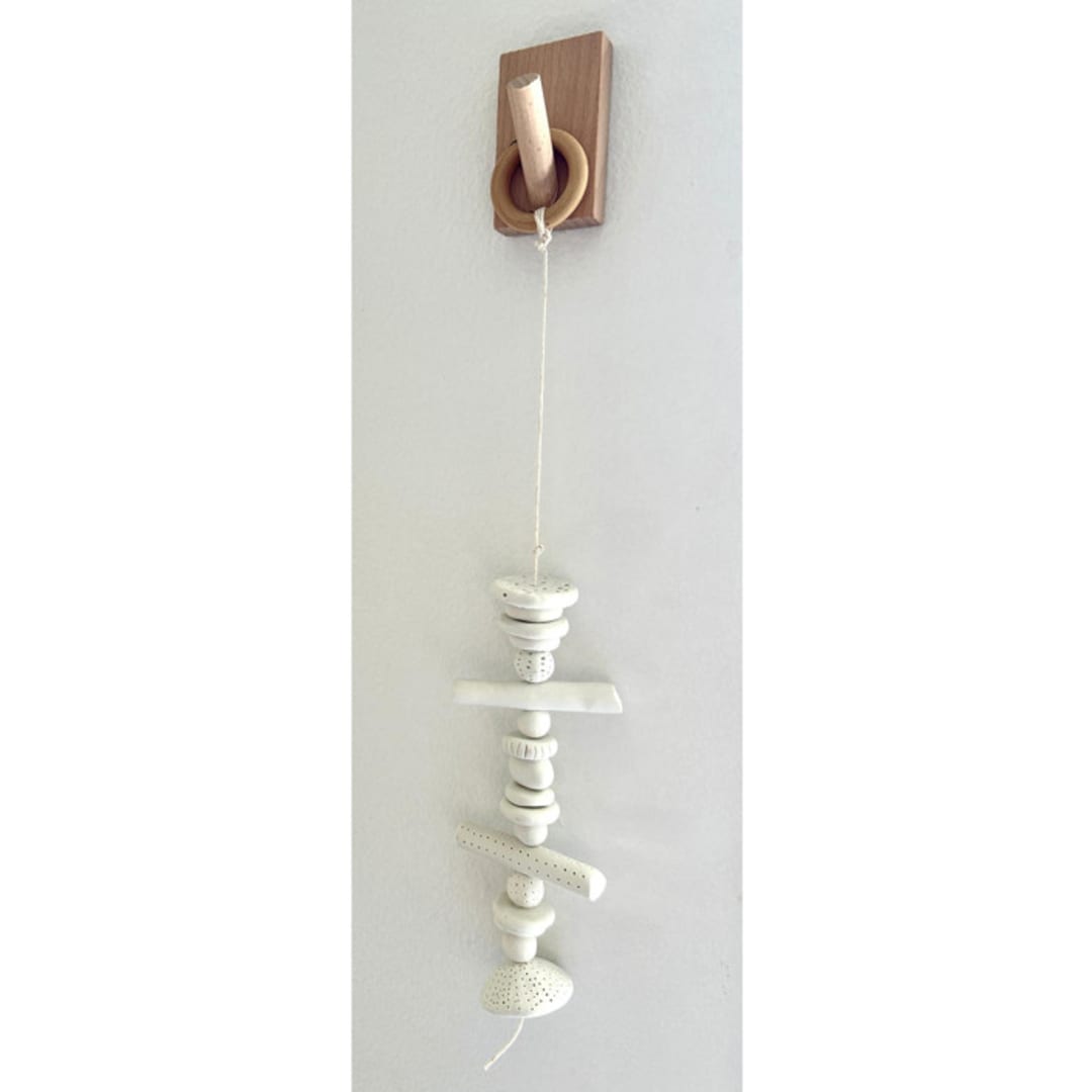 "totem 2" - Hanging Mobile in white by tina johnson