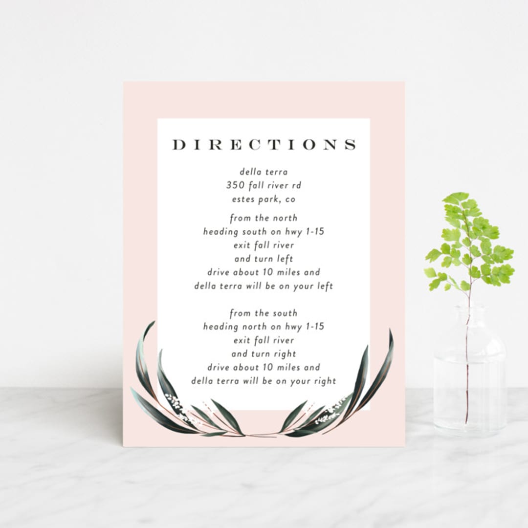 "Rustica" - Direction Cards in Cantaloupe by Petra Kern - Front