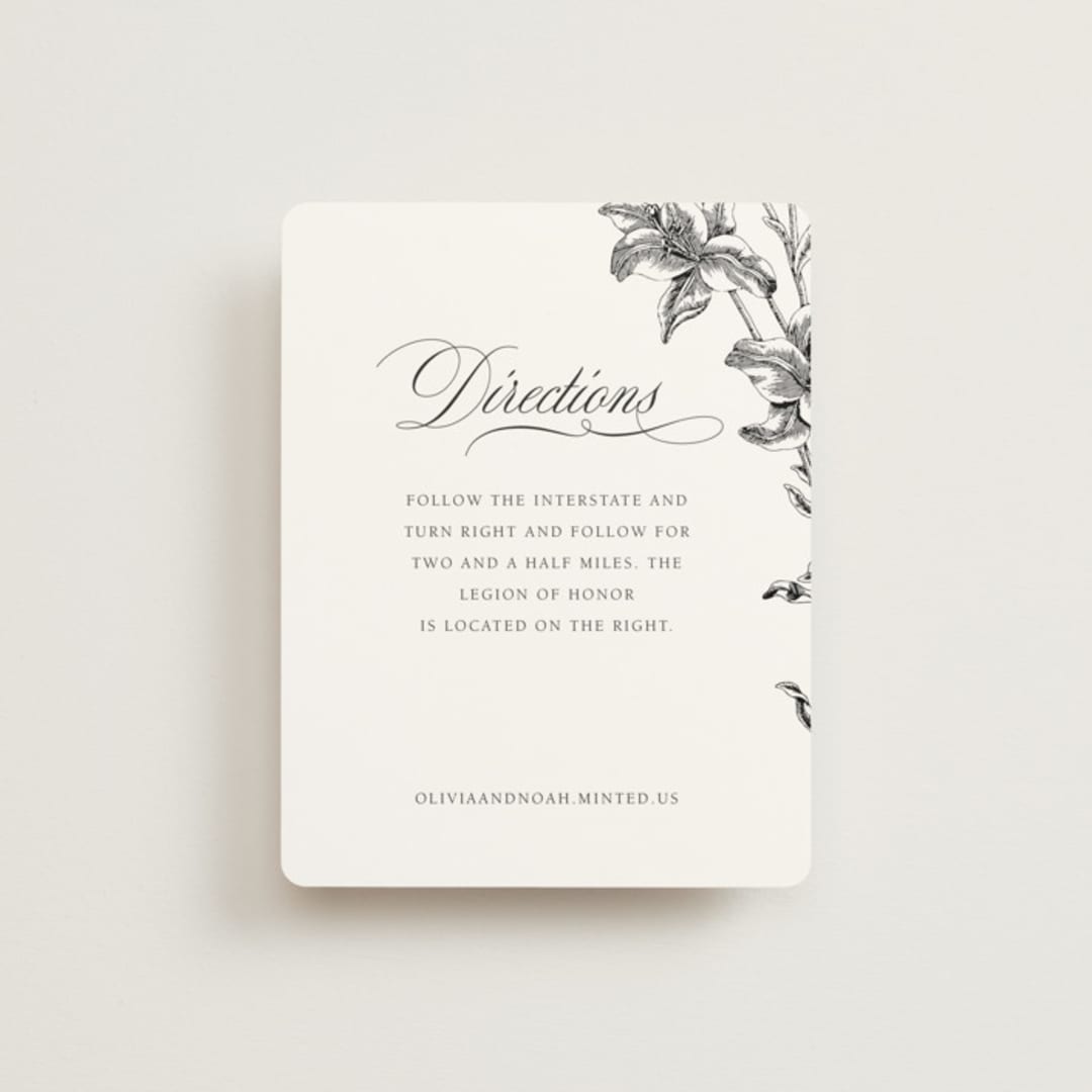 "legacy" - Direction Cards in Pure by Design Lotus - Front