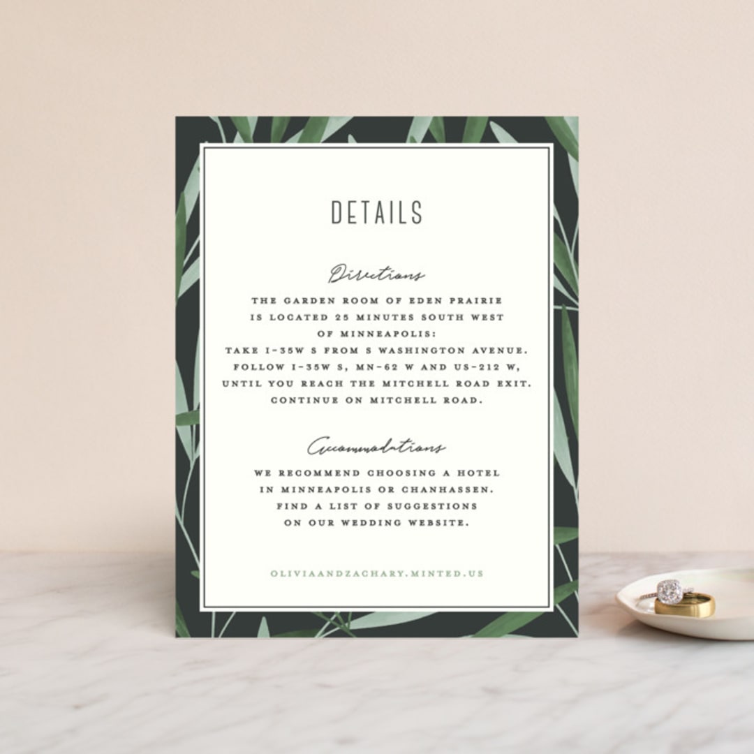 "Oliviers" - Direction Cards in Spring by Gwen Bedat - Front