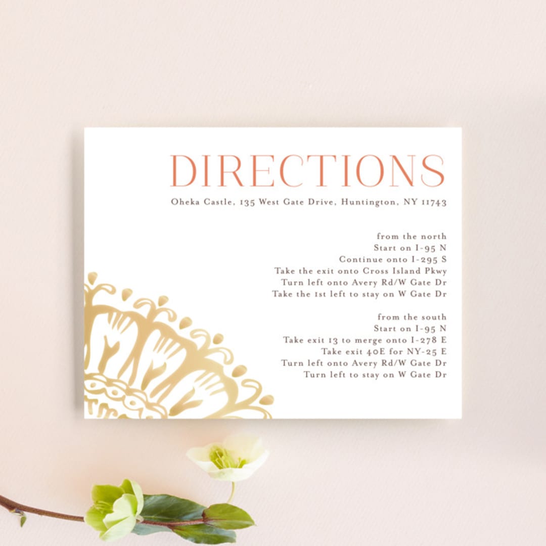 "Modern Mehndi" - Direction Cards in Gold by Laura Condouris - Front