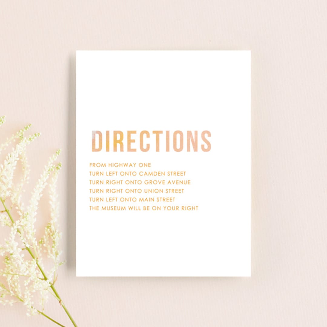 "Ombre" - Direction Cards in Mandarin by Dean Street - Front