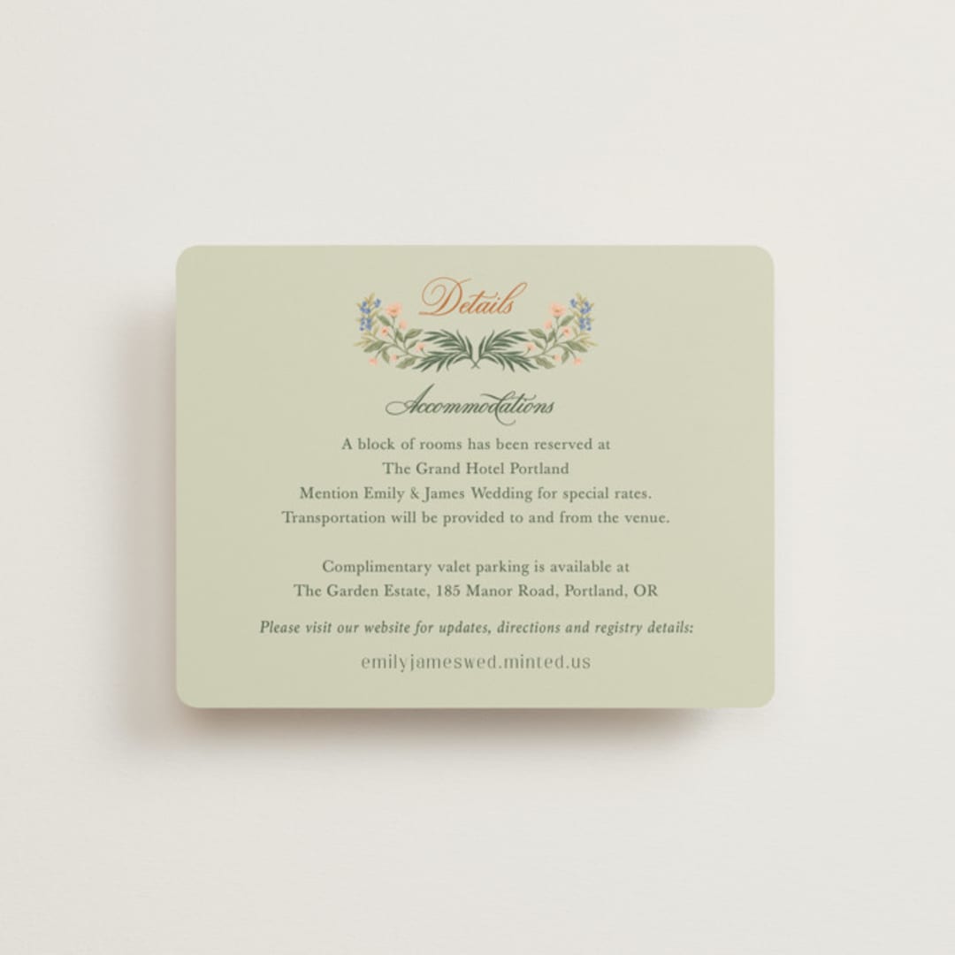 "Garden Heirloom" - Direction Cards in Garden by Elly - Front
