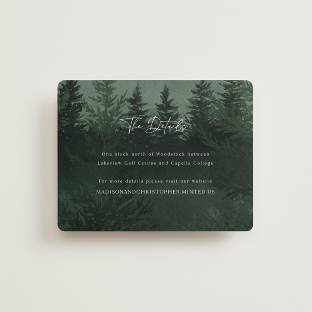 "The Forest" - Direction Cards in Jade by Elly - Front