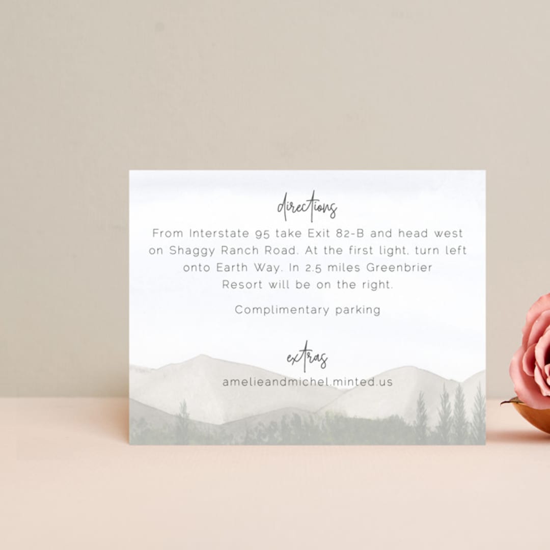 "muted mountains" - Direction Cards in Splendid Day by Deborah Chou - Front