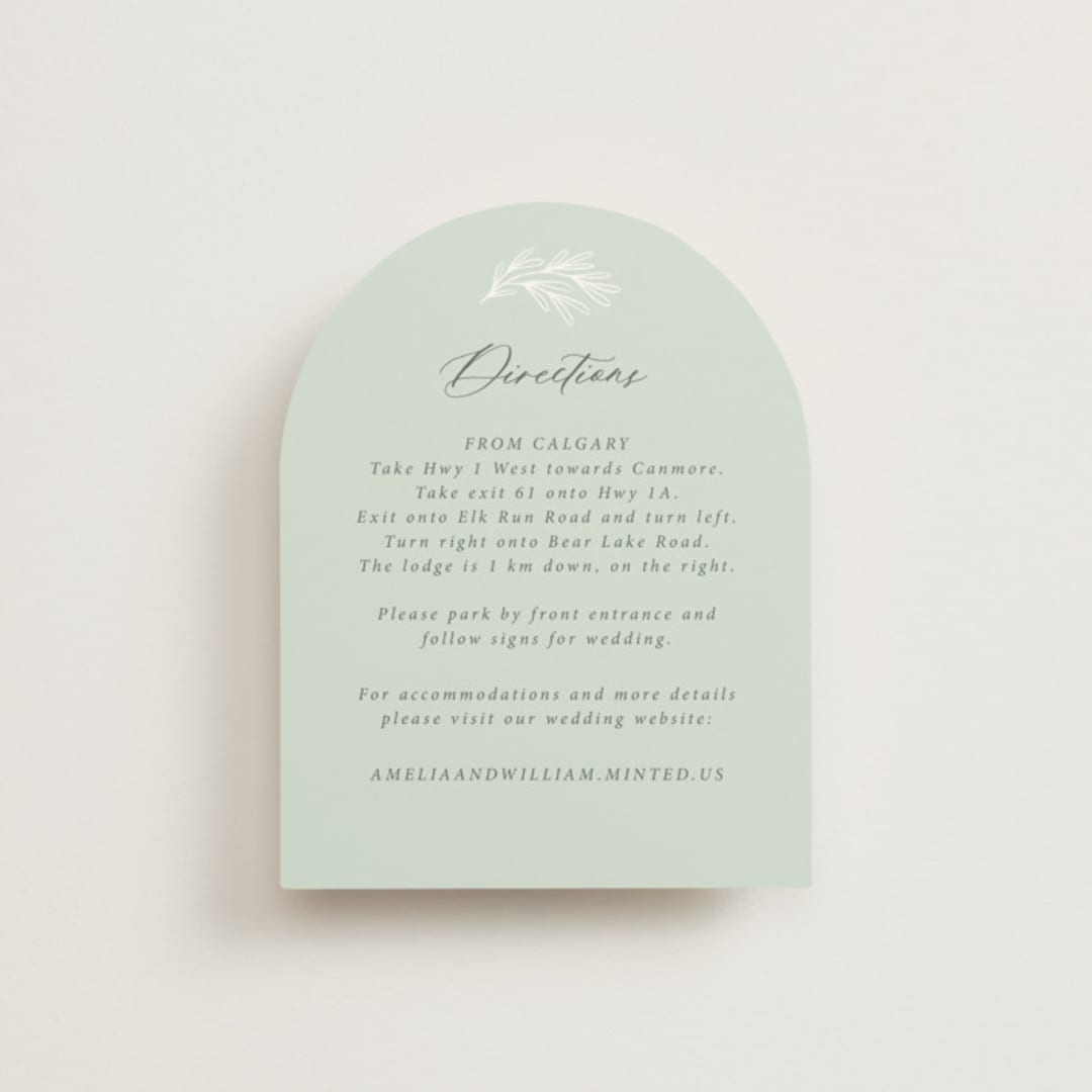 "Fairy Forest" - Direction Cards in Sage by Kristen Knechtel - Front
