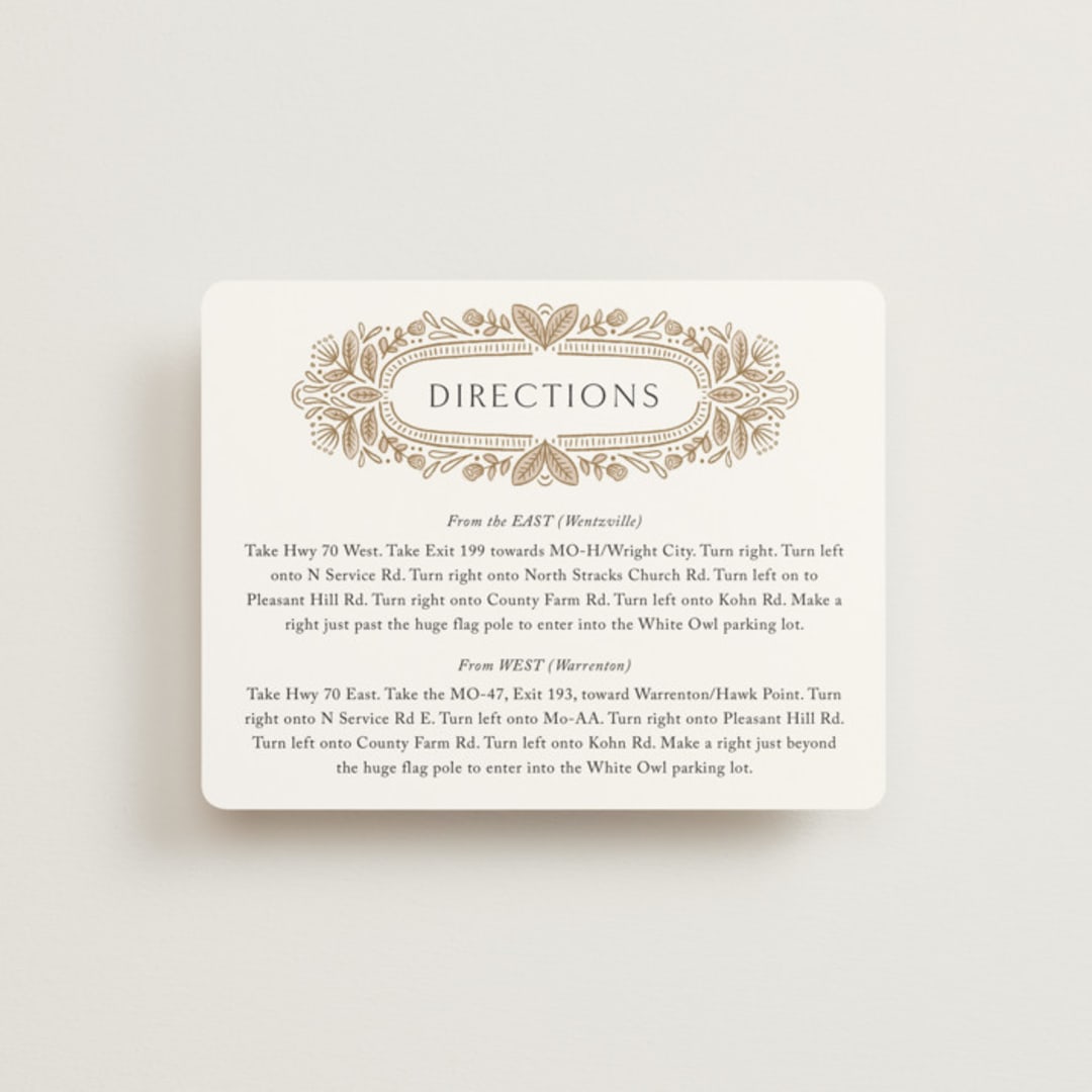 "charmed" - Direction Cards in Honey by Jen Owens - Front