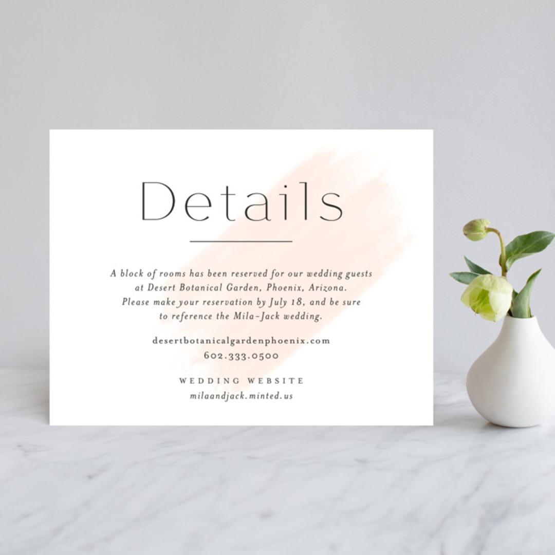 "Lithe" - Direction Cards in Blush by Kristie Kern - Front