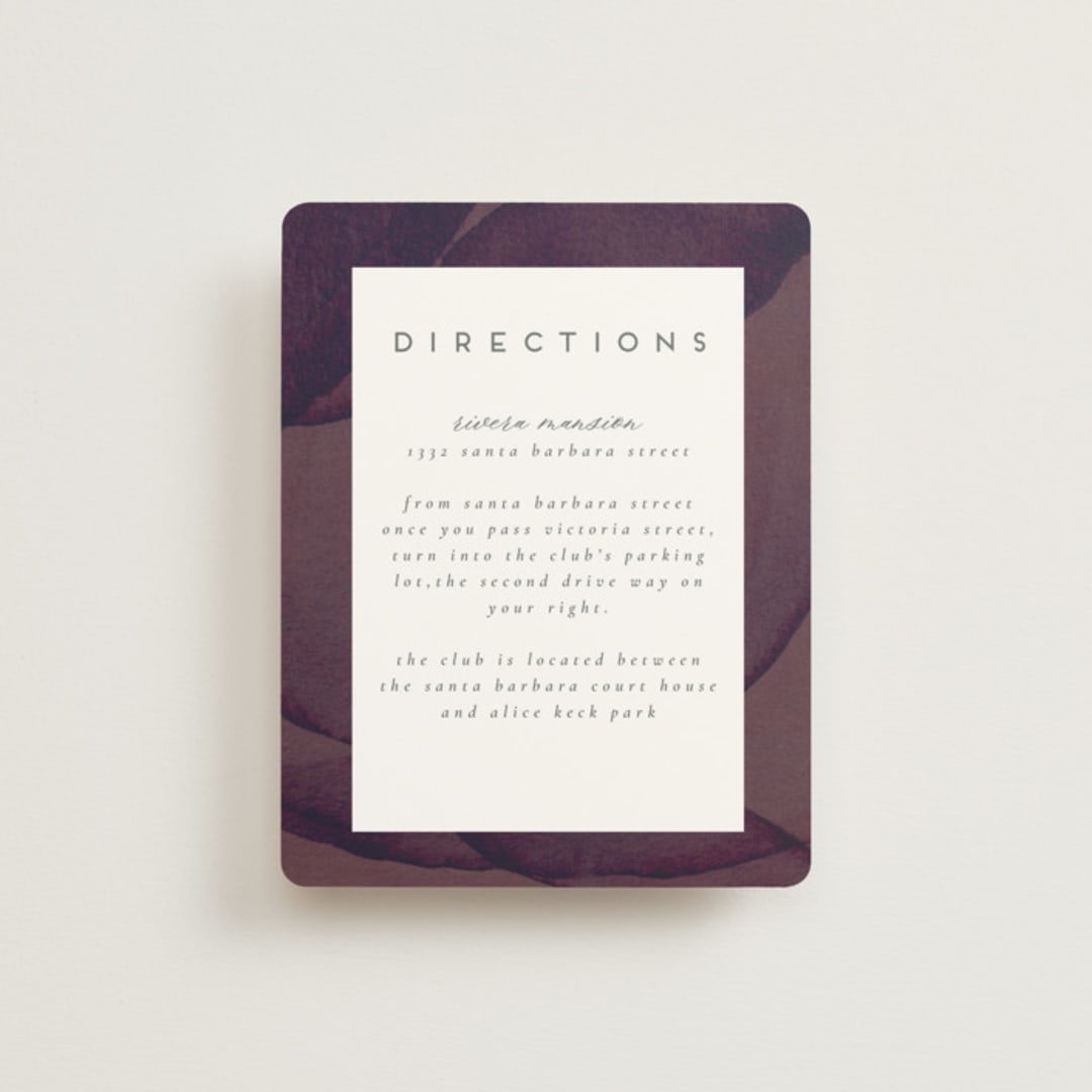 "Petalis" - Direction Cards in Velvet by Christie Garcia - Front