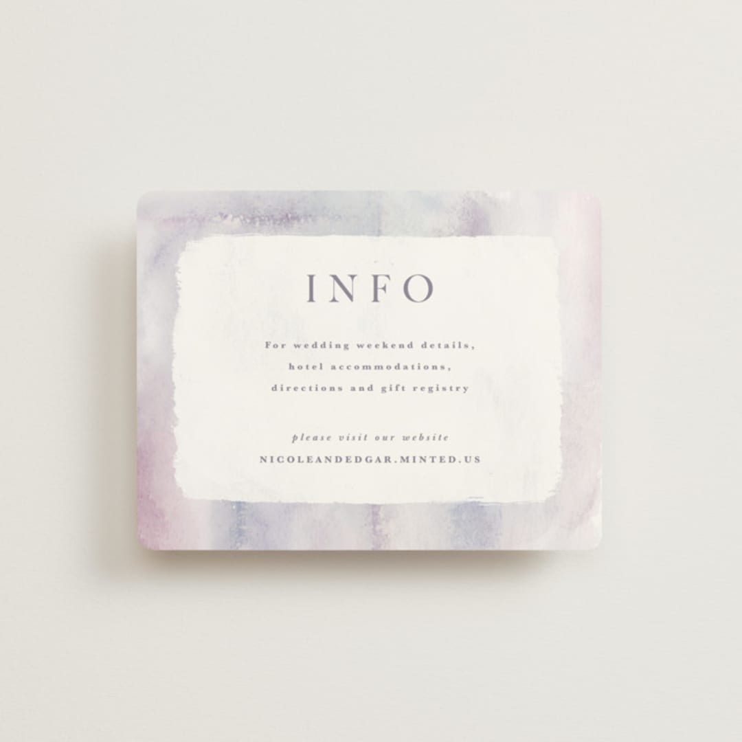 "Lavender fields" - Direction Cards in Lavender by Hooray Creative - Front