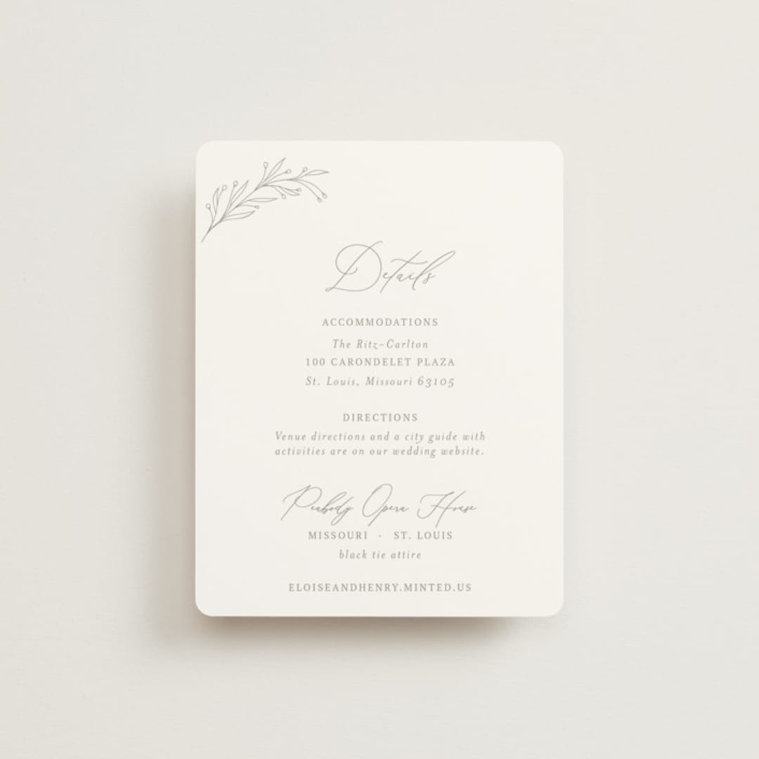 "Essential" - Direction Cards in Mist by Design Lotus - Front