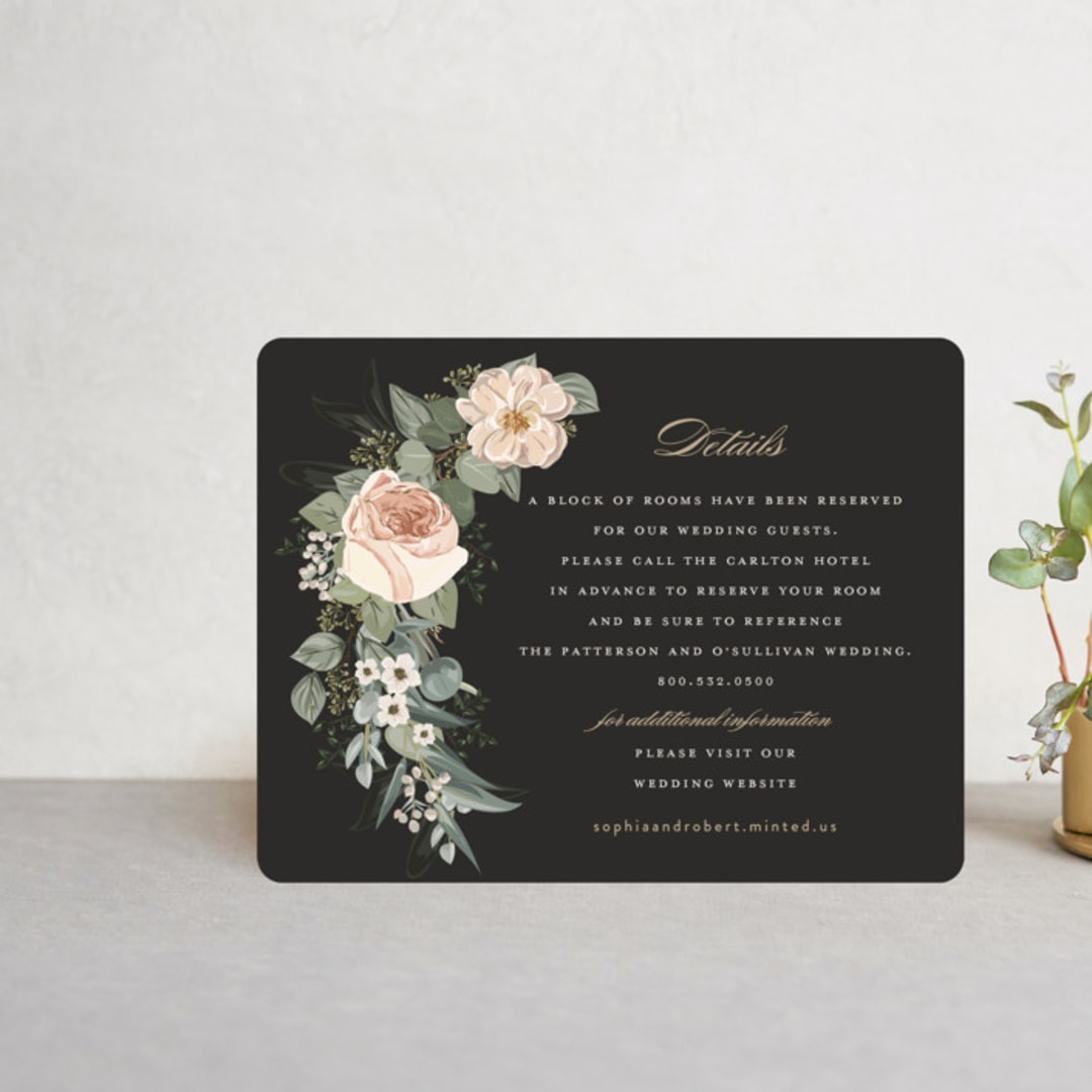 "Lovely Vine" - Direction Cards in Blush by Susan Moyal - Front