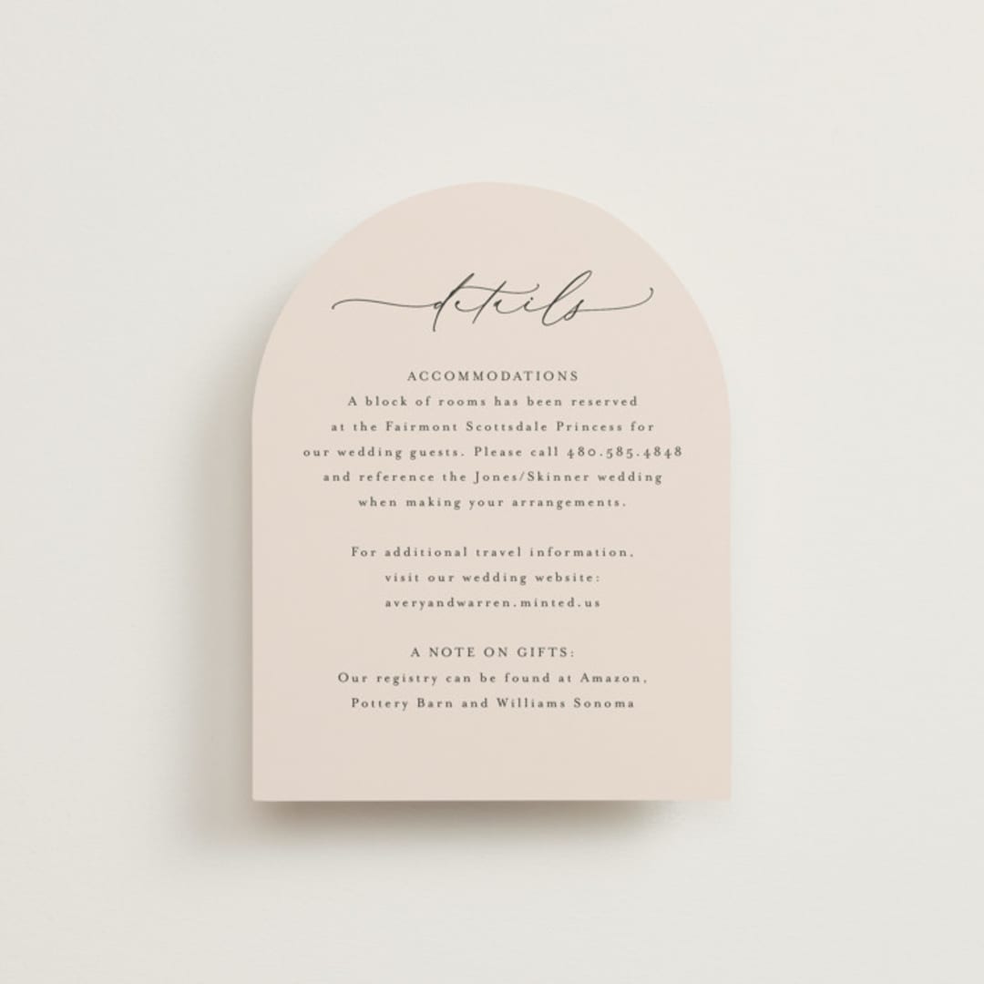 "Everlasting" - Direction Cards in Latte by Jennifer Postorino - Front