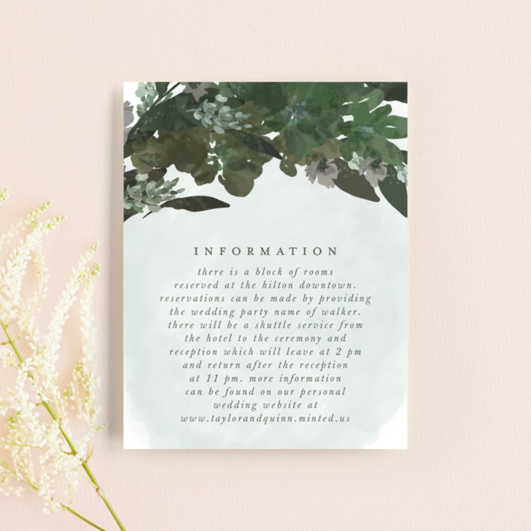 "Foliage Wreath" - Direction Cards in Evergreen by Grace Kreinbrink - Front