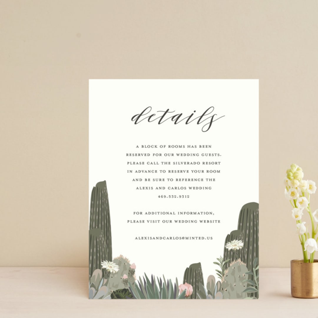 "Sahara" - Direction Cards in Carnation by Susan Moyal - Front