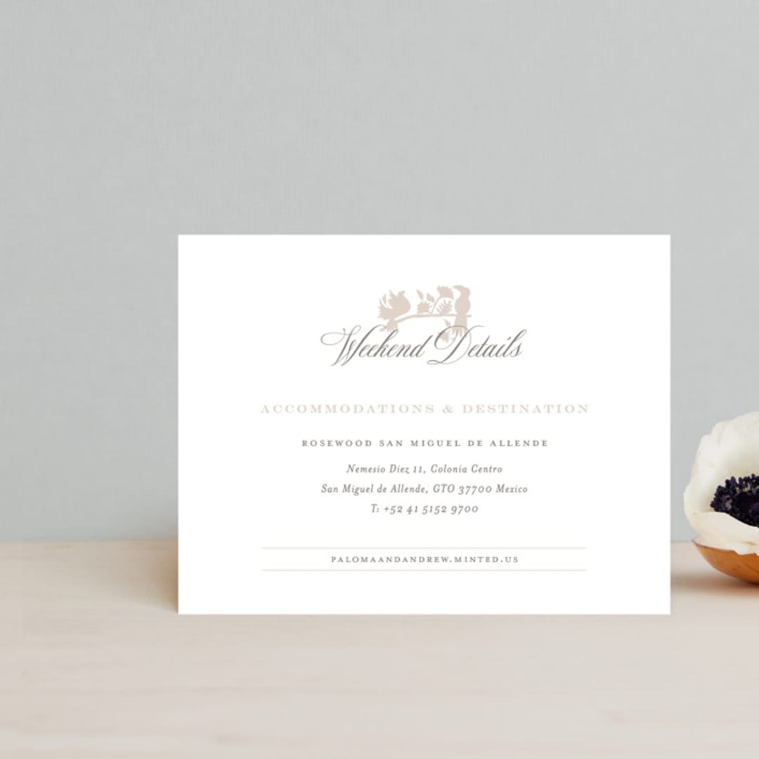 "Hacienda" - Direction Cards in Stone by Lagniappe Paper - Front