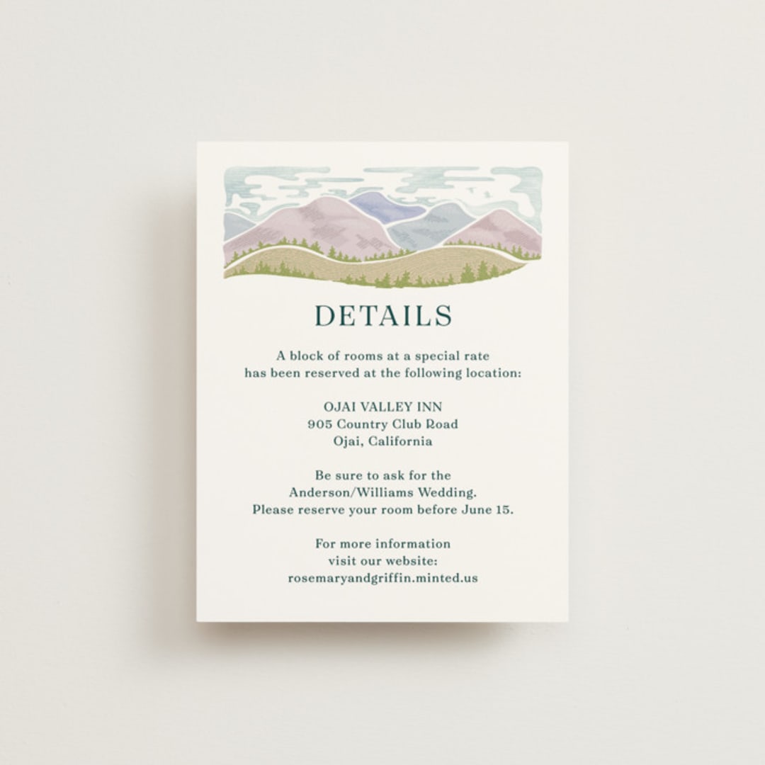 "River Valley" - Direction Cards in Pine by Paper Sun Studio - Front