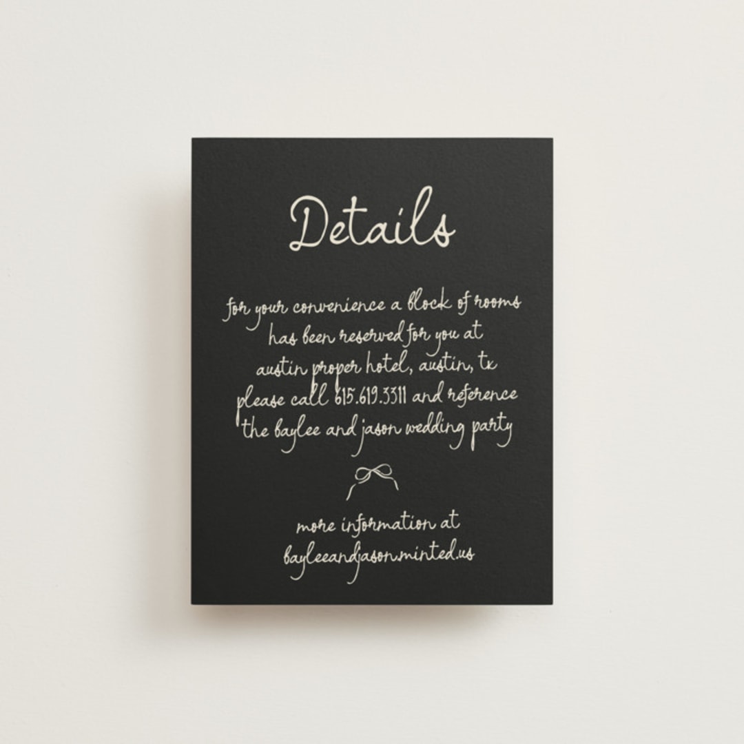 "Inkwoven" - Direction Cards in Tuxedo by Jelena Vuletic - Front