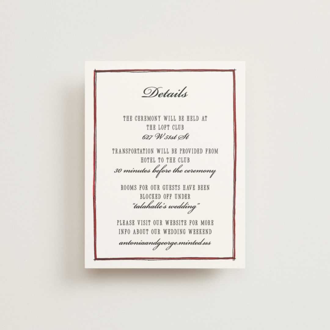 "Two Hearts" - Direction Cards in Lily by Pati Cascino - Front