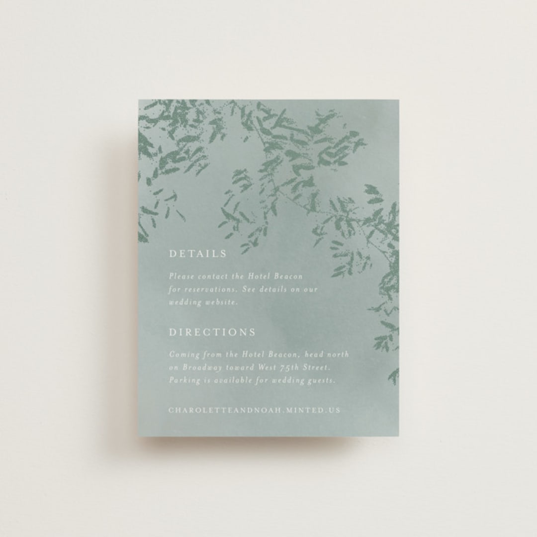 "Cascading Vine" - Direction Cards in Mist by Design Lotus - Front