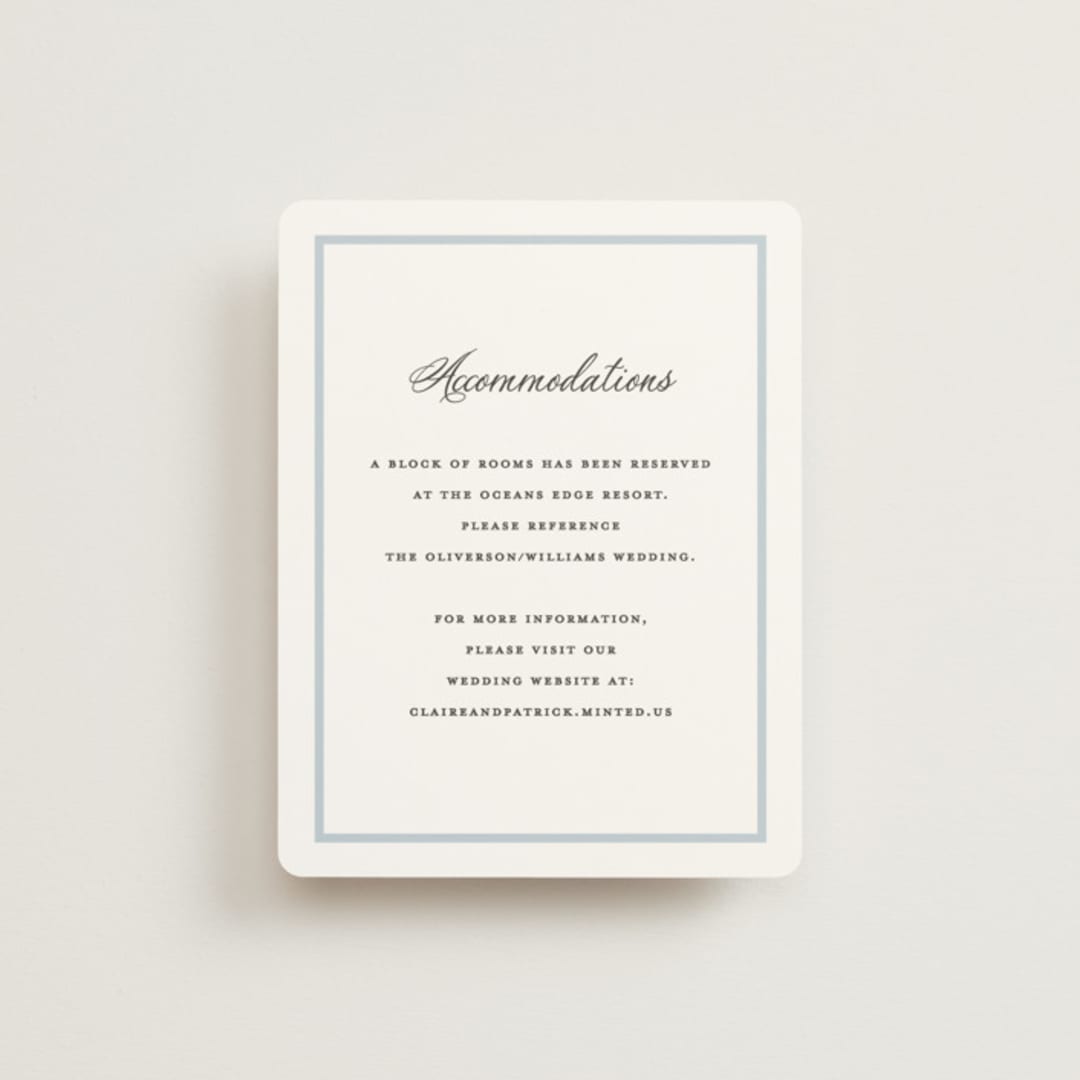 "Dotted Classic" - Direction Cards in Hydrangea by Carolyn MacLaren - Front
