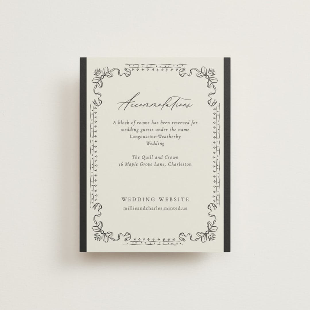"Ornate sketched frame" - Direction Cards in Latte by Jackie Crawford - Front