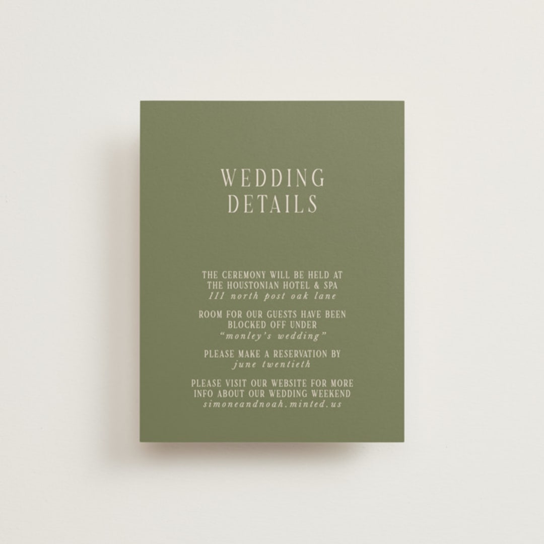 "Fero" - Direction Cards in Blush by Pati Cascino - Front