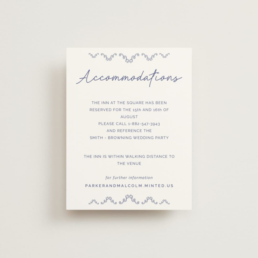 "Santorini" - Direction Cards in Cerulean by Zani van Zyl - Front