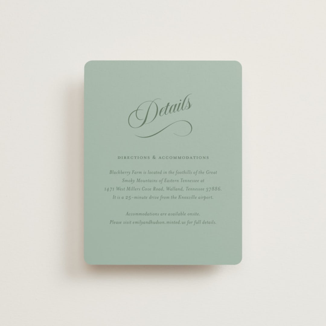 "Enchanted" - Direction Cards in Garden by Alston Foster - Front