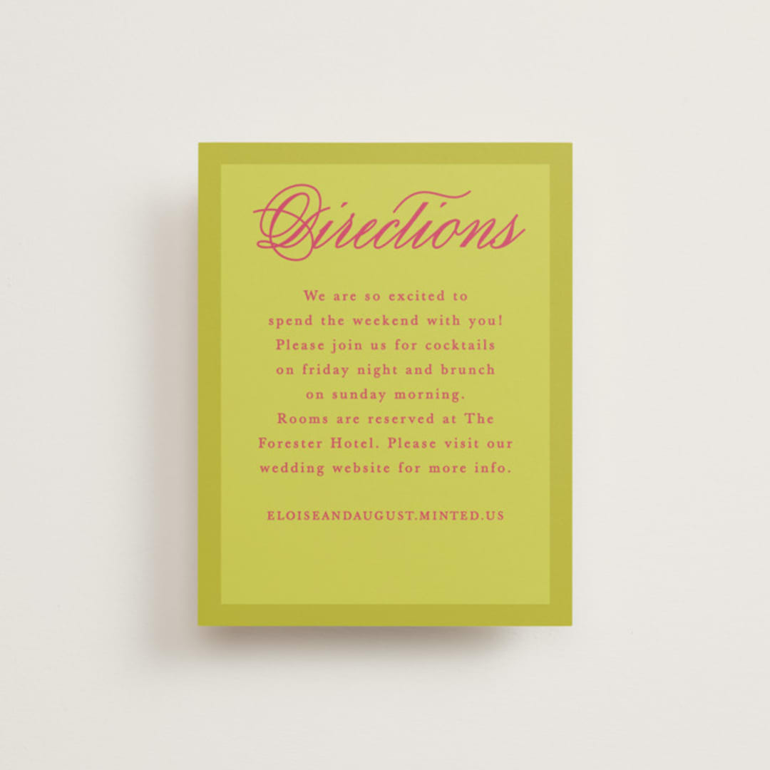 "Maximalist Poppies" - Direction Cards in Flamingo by Morgan Kendall - Front