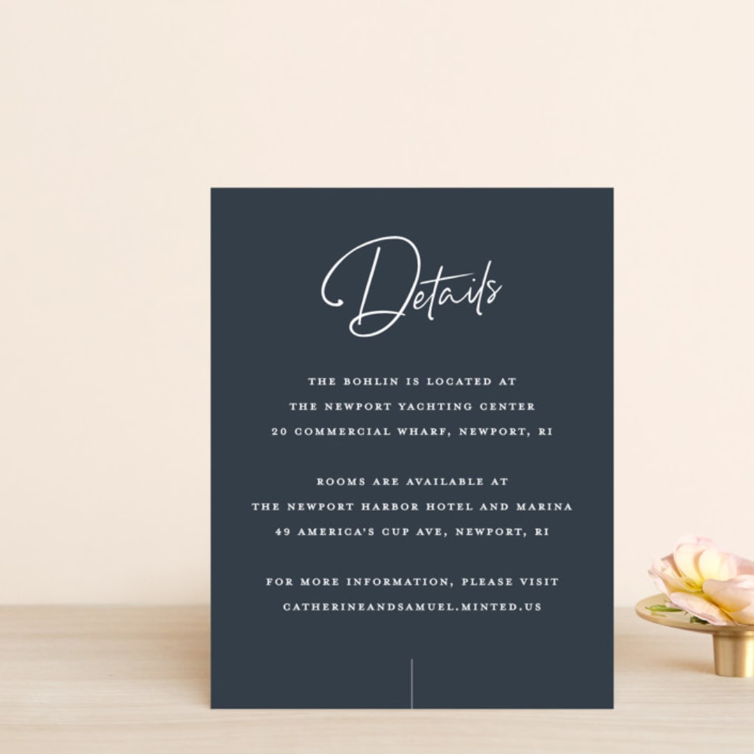 "Proposal" - Direction Cards in Marine by Sandra Picco Design - Front