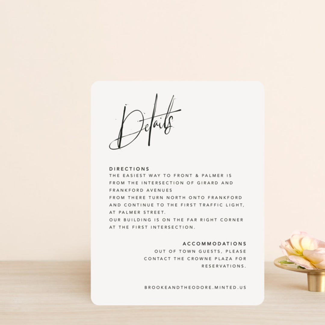 "Signature Style" - Direction Cards in Silk by Design Lotus - Front