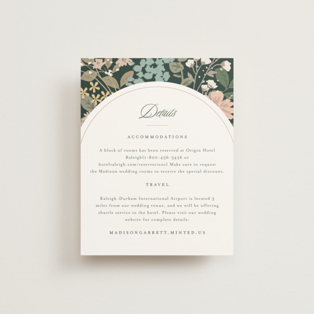 "Garden at Blue Hill" - Direction Cards in Meadow by Jennifer Wick - Front