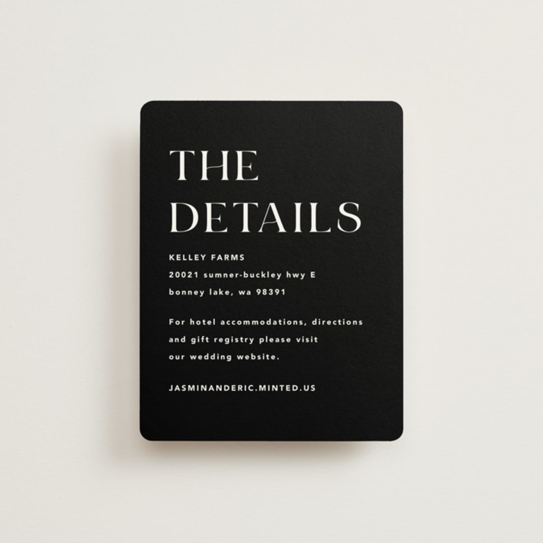 "dance moves" - Direction Cards in Tuxedo by Angela Garrick - Front