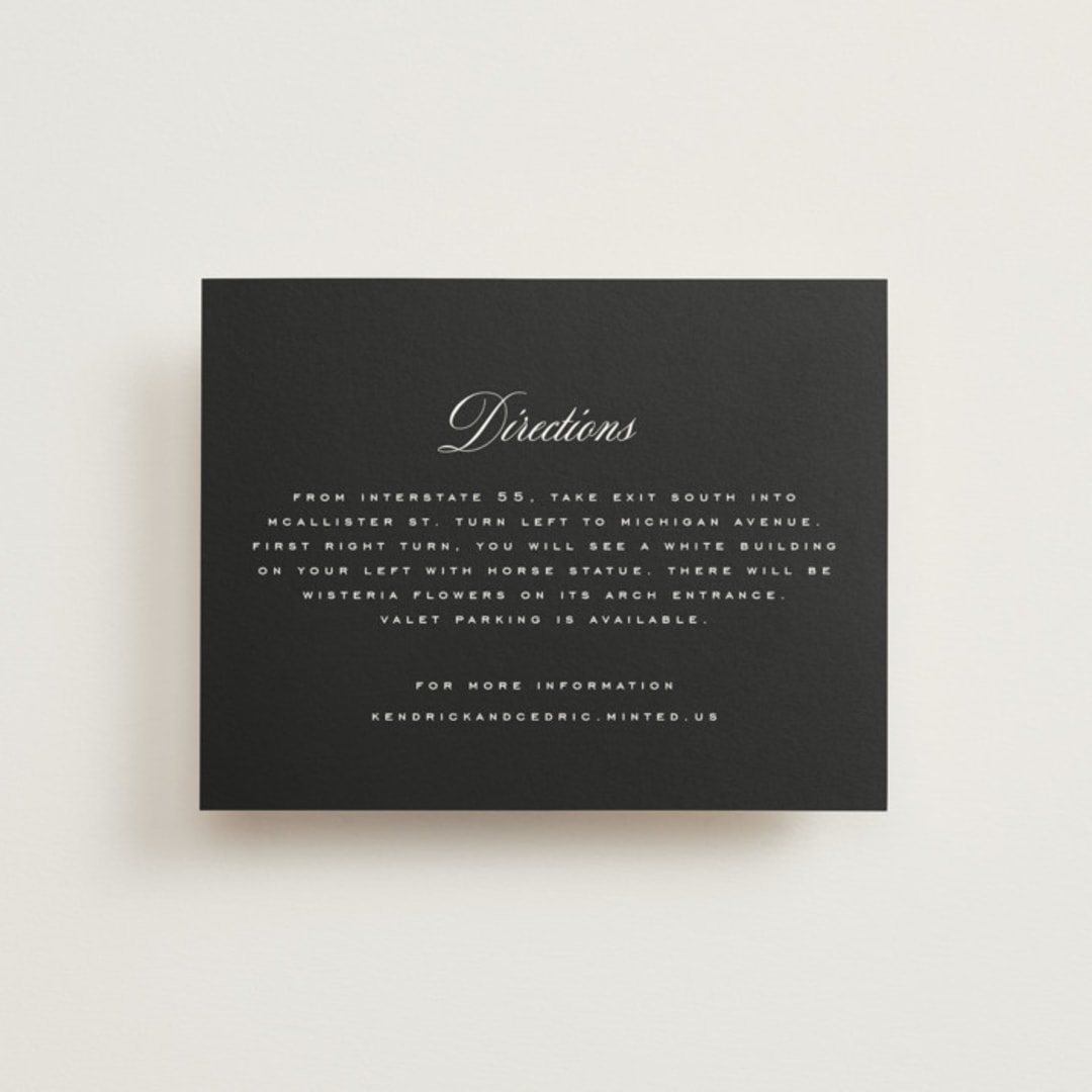 "schiacciata" - Direction Cards in Black Dahlia by chocomocacino - Front