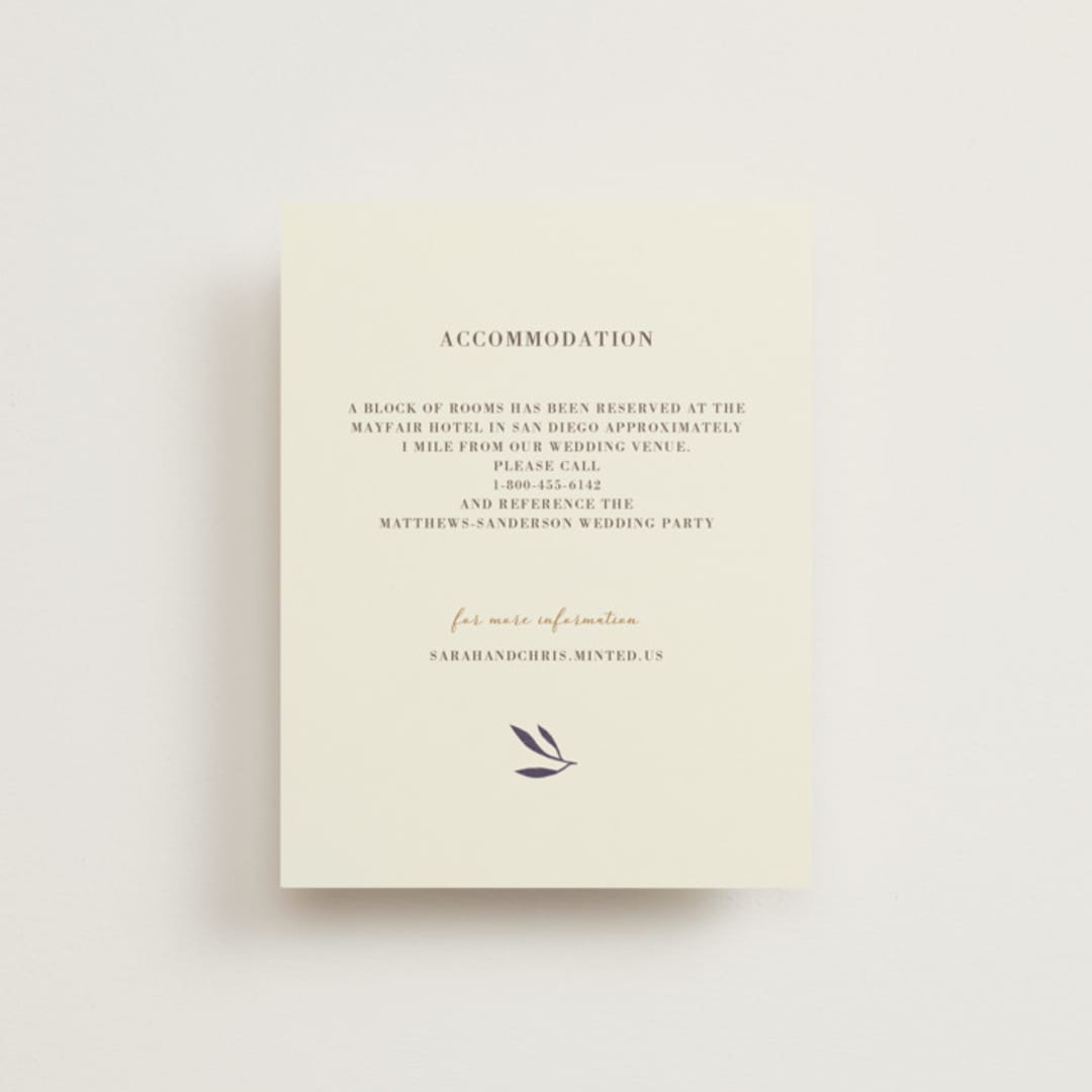 "flower press" - Direction Cards in Mauve by Peony Rose Design - Front