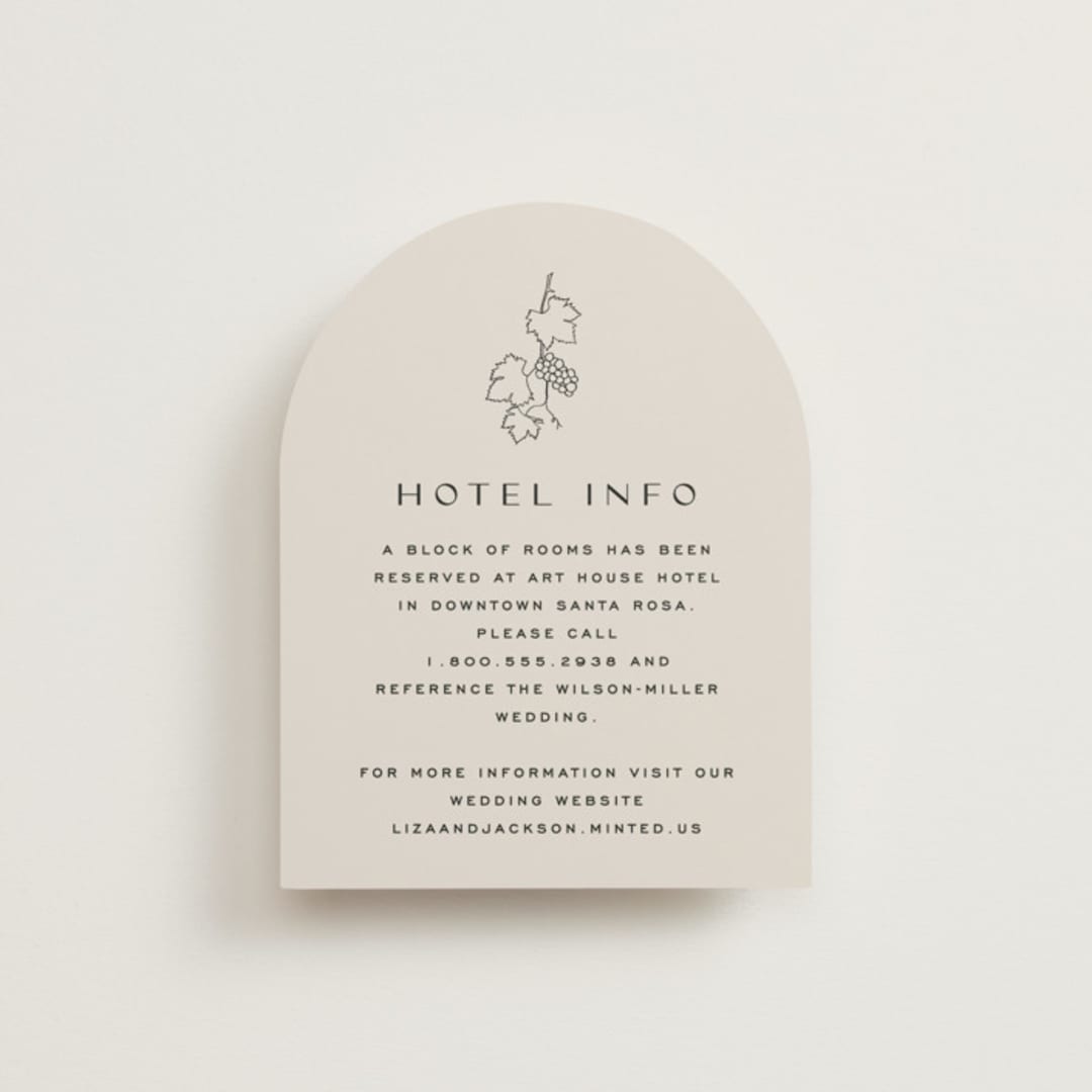 "Wine Label" - Direction Cards in Stone by Owl and Toad - Front